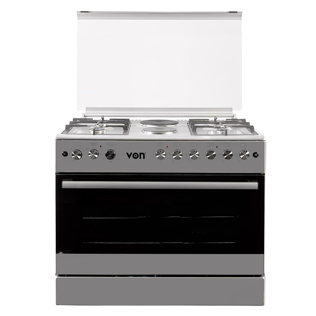 Von VAC9F042WX 4 Gas + 2 Electric Cooker - Stainless steel