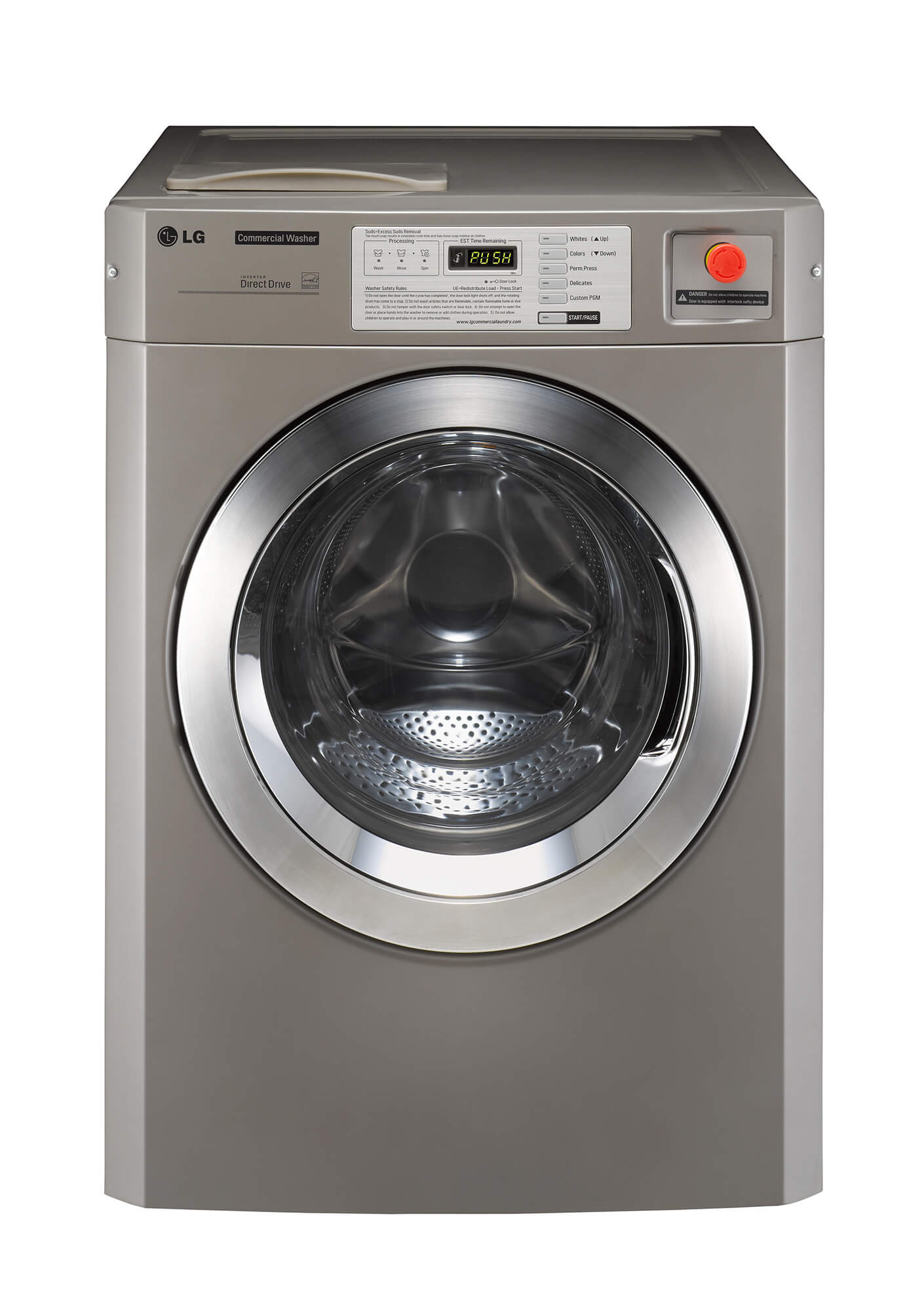LG FH0C7FD3S Commercial Washing Machine, Front Load, 15KG - Silver