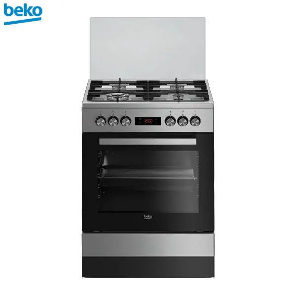 BEKO 3 GAS + 1 RAPID PLATE 60*60CM DOUBLE OVEN FRESSTANDING COOKERS STAINLESS STEEL INOX FDF63110DXDSL