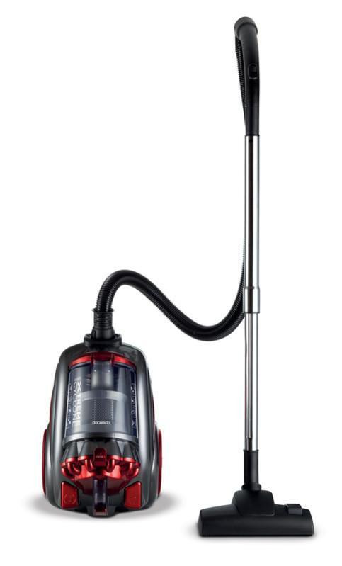 Kenwood VBP80.000RG Dry Bagless Vacuum Cleaner, 3.5L - Black & Red